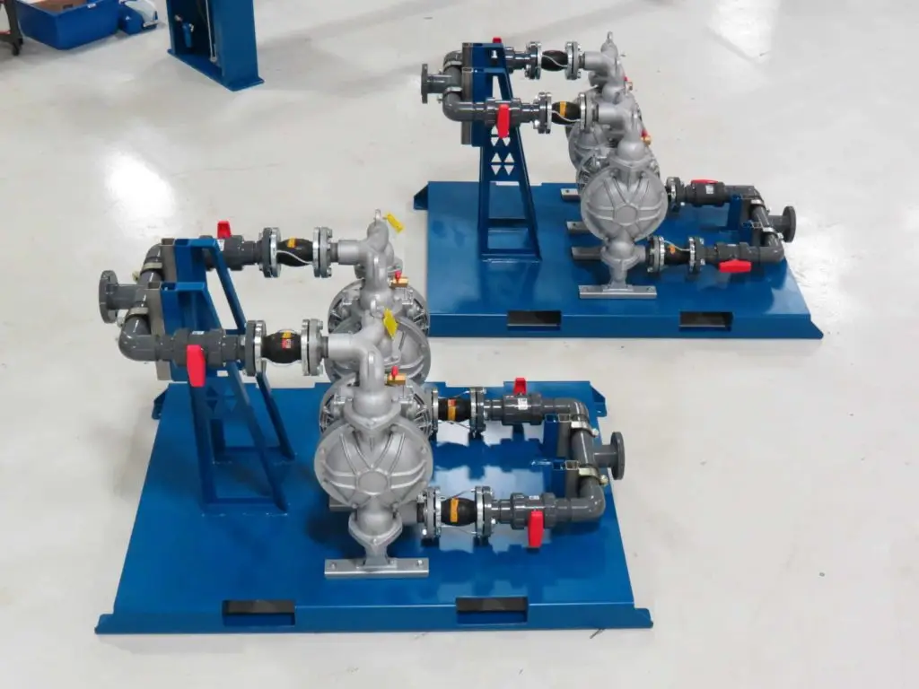 AOD Feed Pump Skid (cast iron); Diaphragm Pump for Filter Press