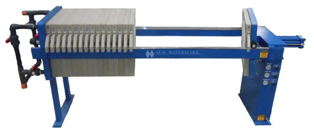 Filter Press with Expansion Piece Removed